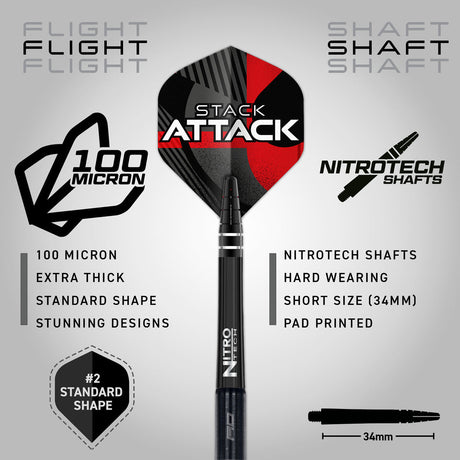 Red Dragon Rob Owen 90% Tungsten Steel Tip Darts - view 3