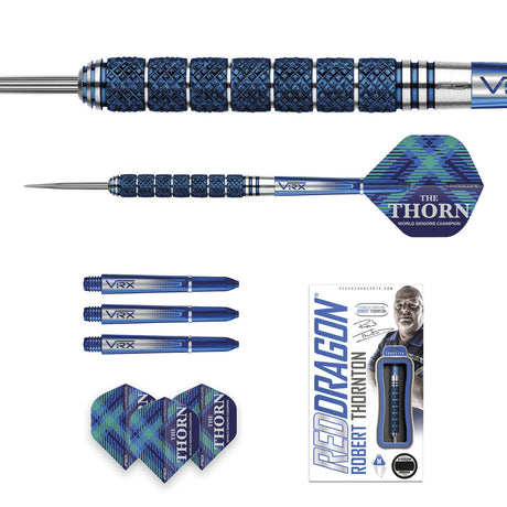 Robert Thornton Seniors World Champion Cobalt SE 95% Tungsten Steel Tip Darts by Red Dragon - view 5