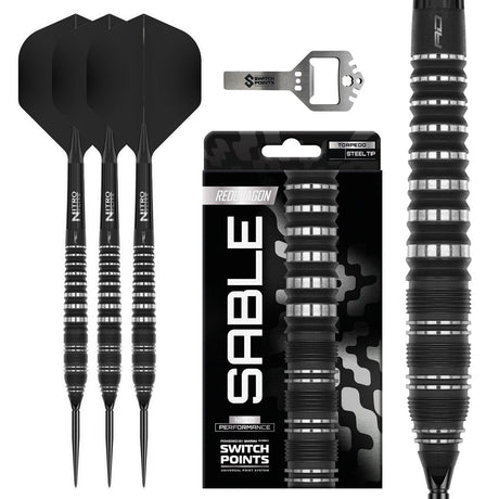 Red Dragon Sable Torpedo Switch Point 90% Tungsten Steel Tip Darts