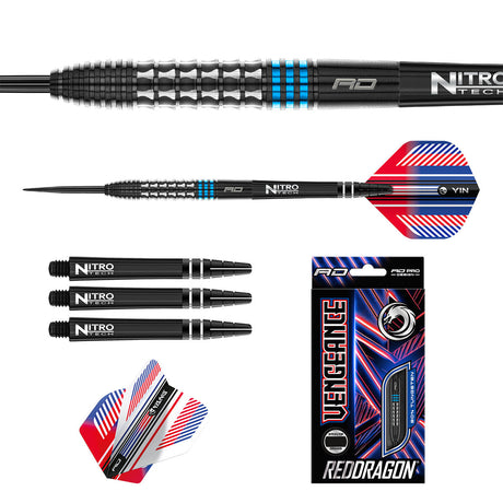 Vengeance Blue 90% Tungsten Steel Tip Darts by Red Dragon - view 5