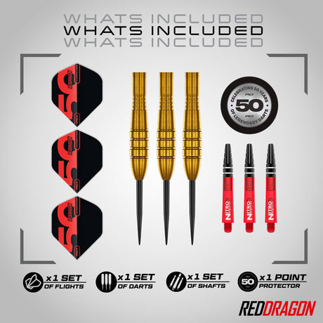 Red Dragon Virgin 5 90% Tungsten Steel Tip Darts - view 2