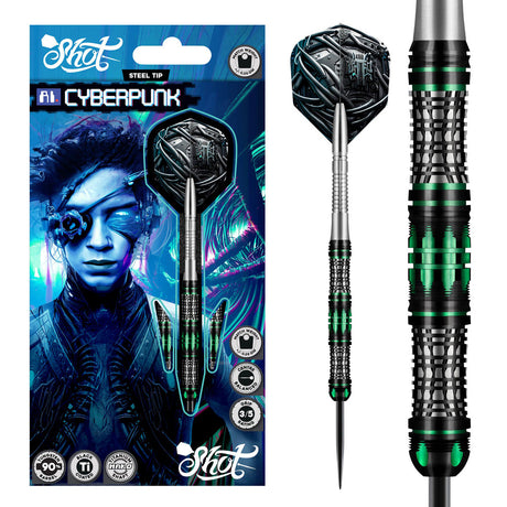 AI Cyberpunk 90% Tungsten Steel Tip Darts by Shot