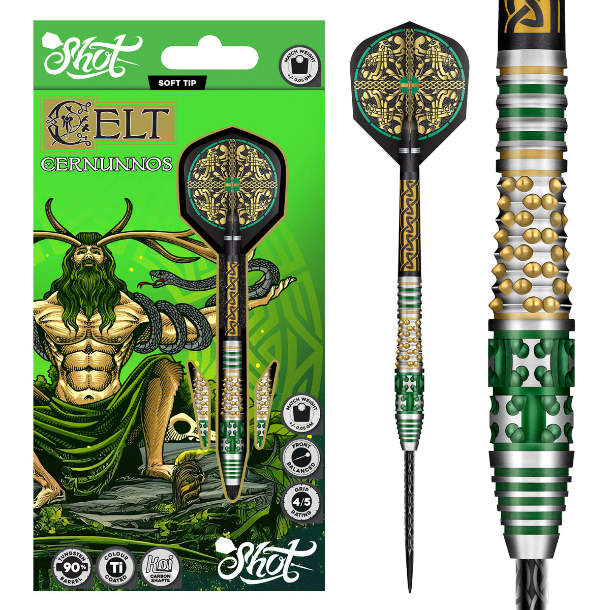Celt Cernunnos 90% Tungsten Steel Tip Darts by Shot
