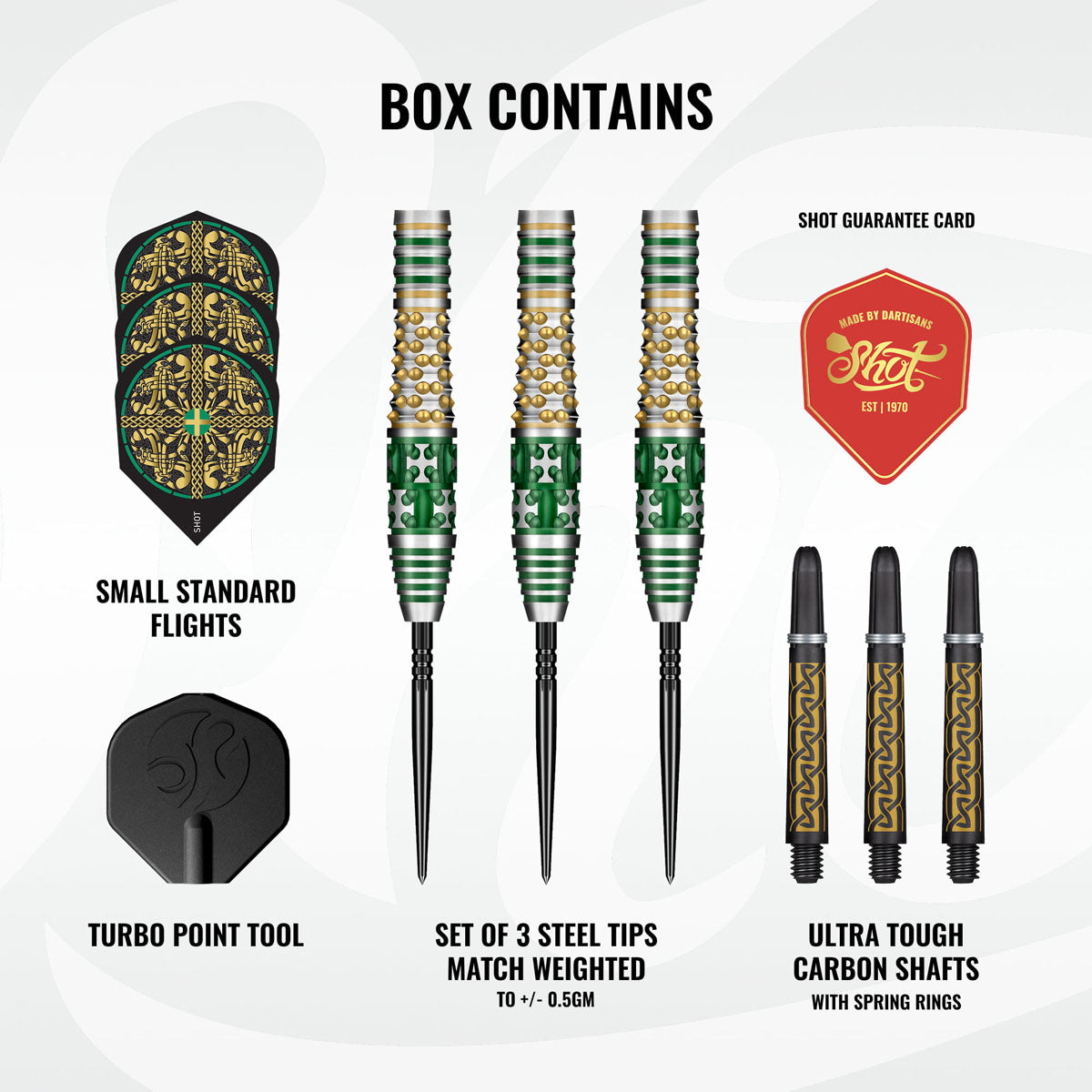 Shot Celt Cernunnos Turbo Point 90% Tungsten Steel Tip Darts
