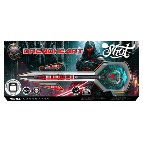 Shot Future Knights Dreadheart 90% Tungsten Steel Tip Darts - view 5