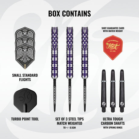 Shot Goths Visara Turbo Point 90% Tungsten Steel Tip Darts - view 3