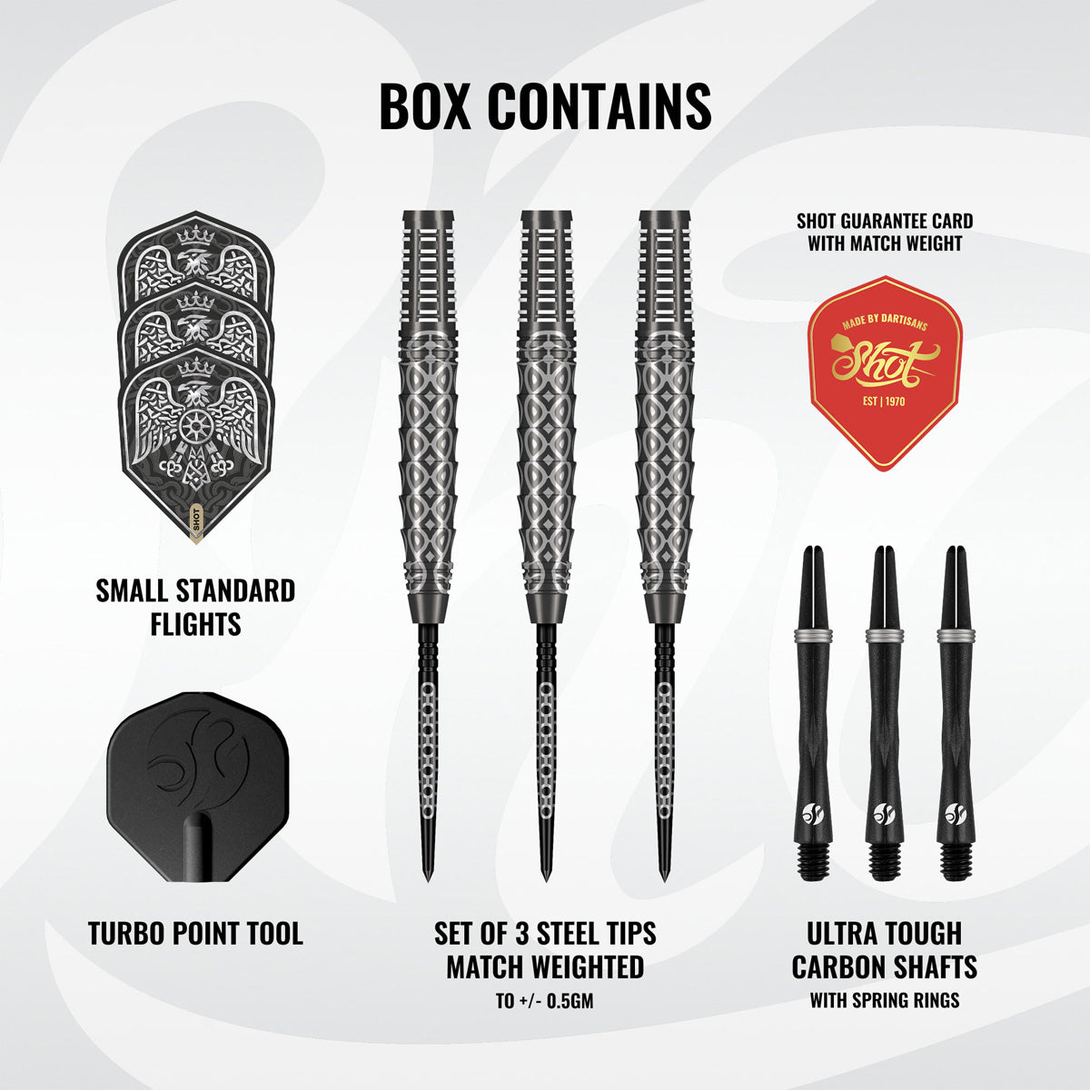 Shot Goths Wulfaz Turbo Point 90% Tungsten Steel Tip Darts - view 3