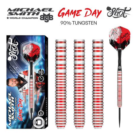 Shot Michael Smith Game Day 90% Tungsten Steel Tip Darts