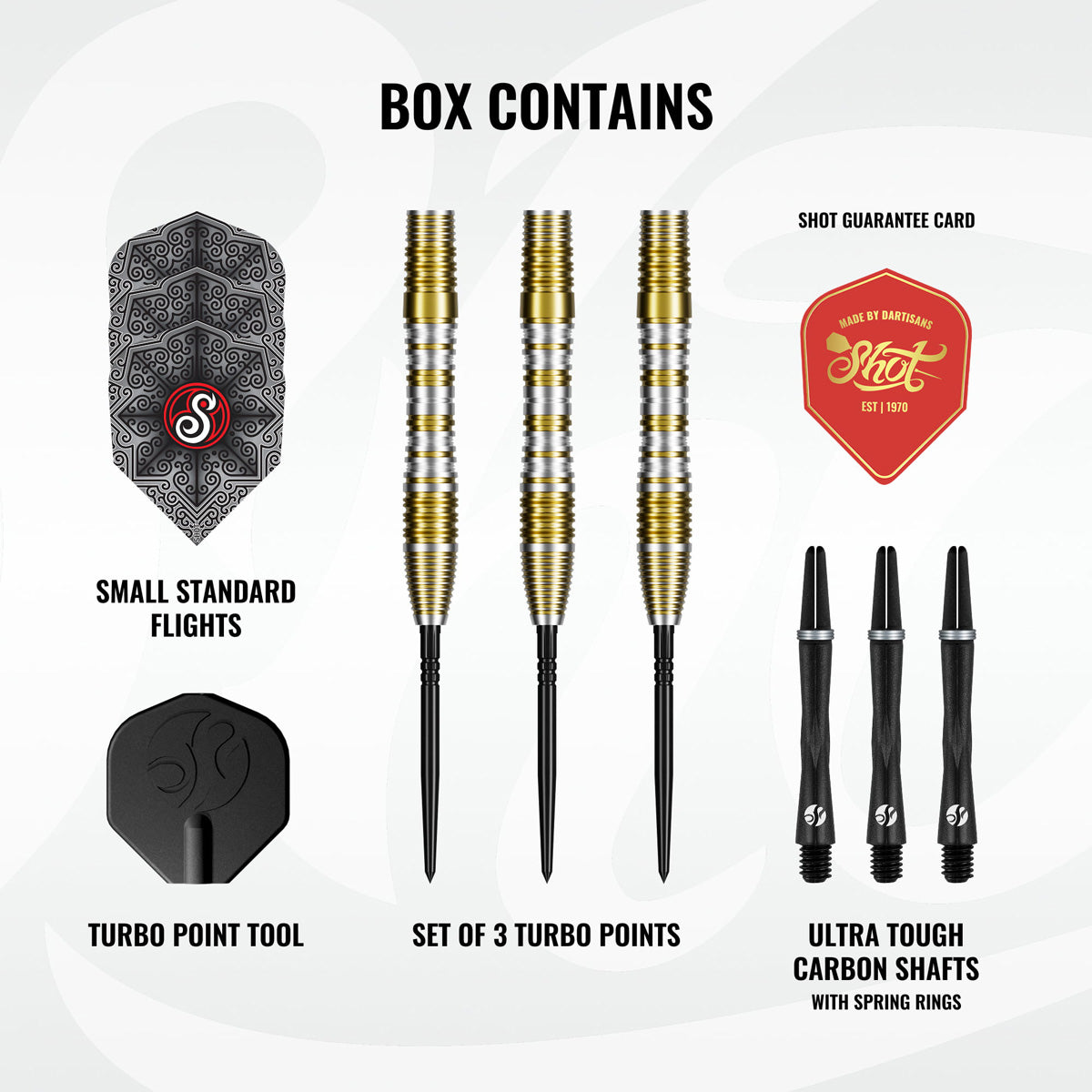 Shot Pro Series Alexander Merkx Turbo Point 90% Tungsten Steel Tip Darts