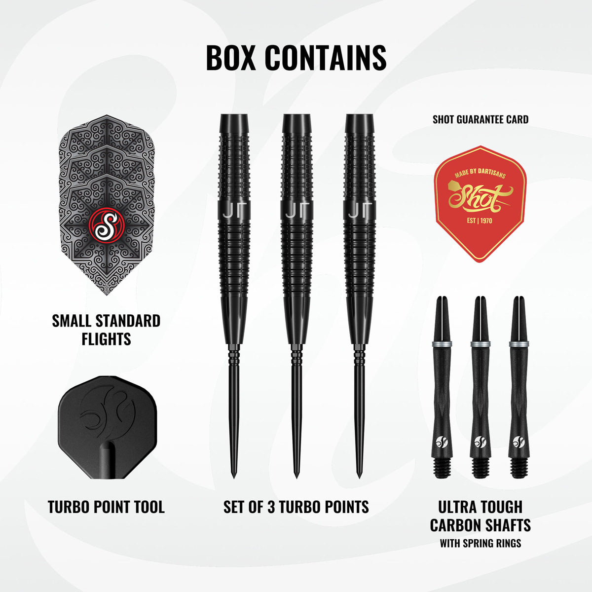 Shot Pro Series Jonny Tata Turbo Point 90% Tungsten Steel Tip Darts