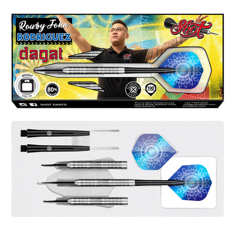 Rowby John Rodriguez Dagat 80% Tungsten Steel Tip Darts by Shot - view 4