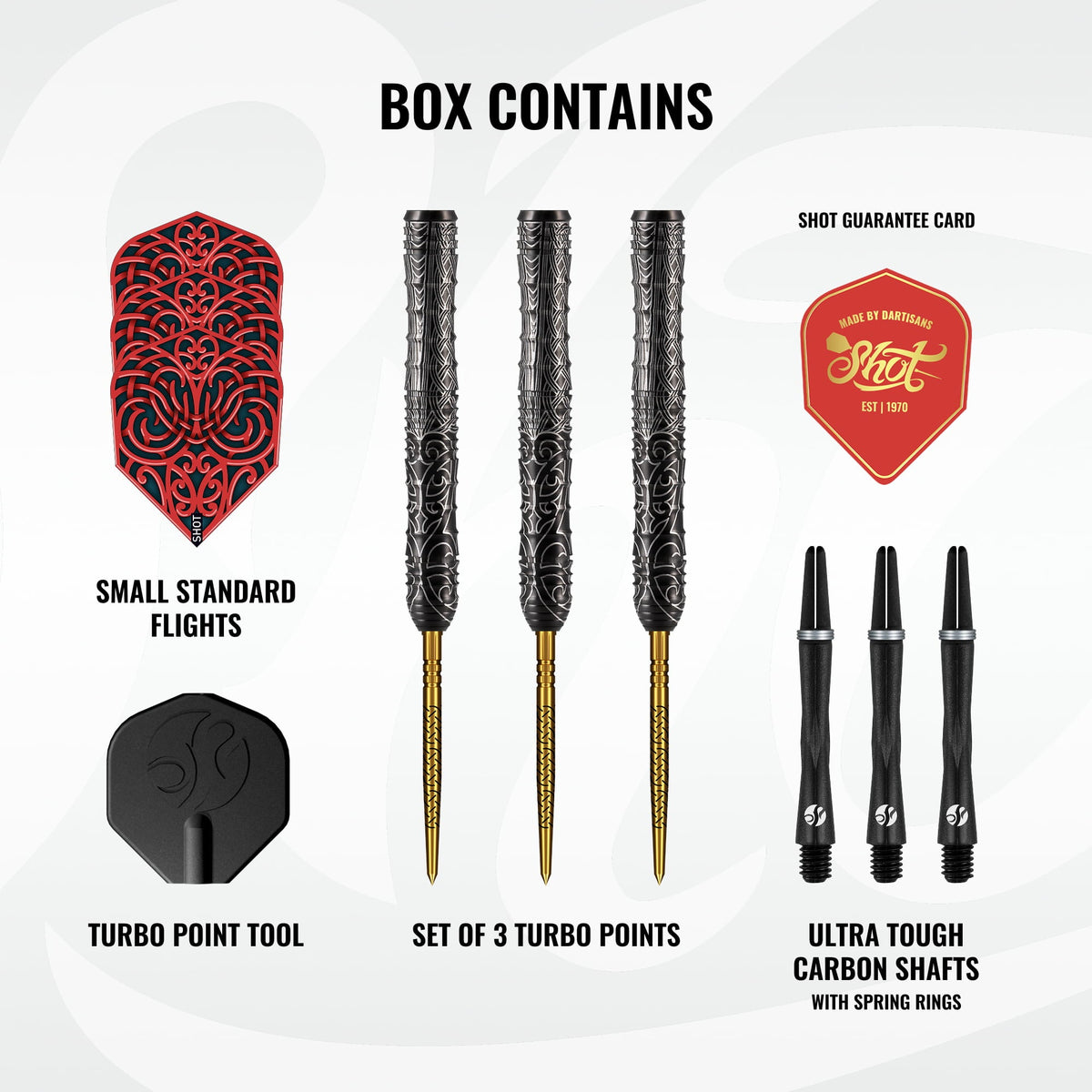Shot Warrior Kapene Turbo Point 90% Tungsten Steel Tip Darts