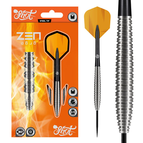 Zen Dojo 80% Tungsten Steel Tip Darts by Shot