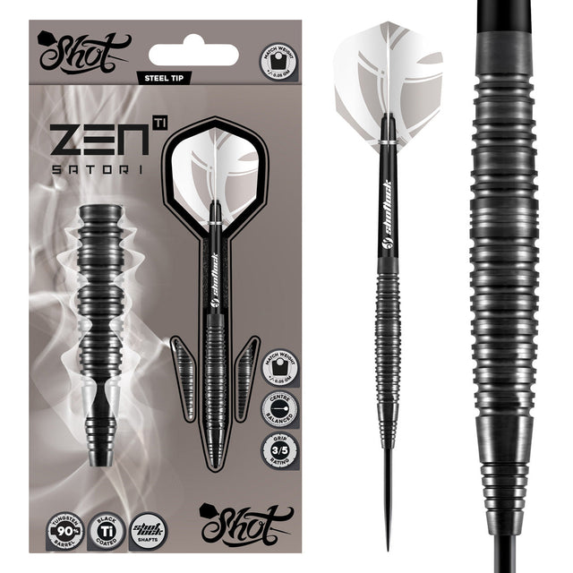 Zen Satori 90% Tungsten Steel Tip Darts by Shot