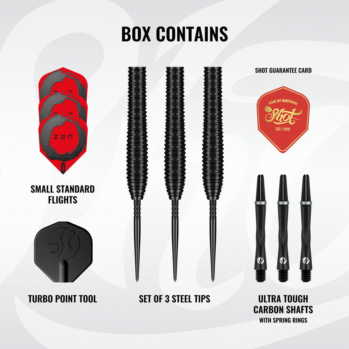 Shot Zen Torpedo Turbo Point 90% Tungsten Steel Tip Darts - view 3