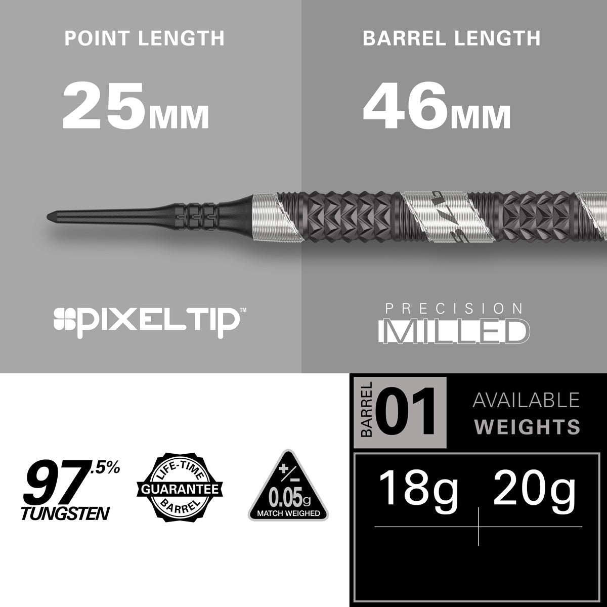 975 Ultra Marine 10 97.5% Tungsten Soft Tip Darts by Target - view 3