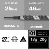 975 Ultra Marine 10 97.5% Tungsten Soft Tip Darts by Target - view 3
