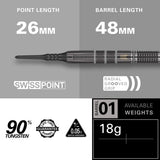 Aspinall X Echo 90% Tungsten Soft Tip Darts by Target - view 5