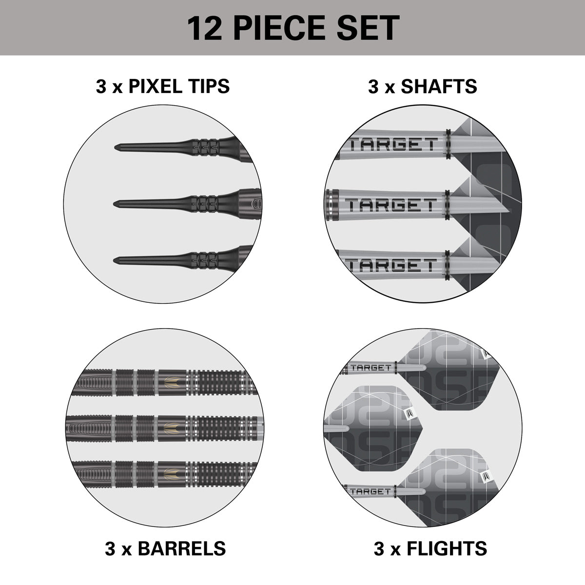 Aspinall X Echo 90% Tungsten Soft Tip Darts by Target - view 6