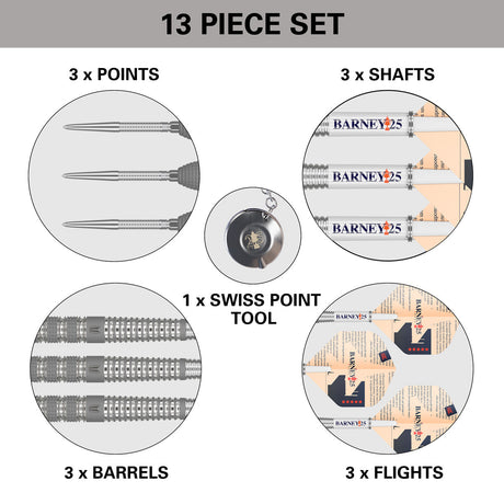 Barney 25 95% Tungsten SP Steel Tip Darts by Target - view 6
