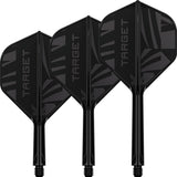 Target Printed Black K-Flex Integrated Flights & Shafts No2