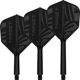 Target  Printed Black K-Flex Integrated Flights & Shafts No6