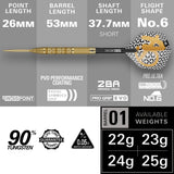 Target Bolide Envy 01 90% Tungsten SP Steel Tip Darts - view 2