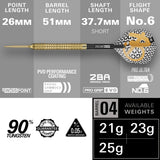Target Bolide Envy 04 90% Tungsten SP Steel Tip Darts - view 2