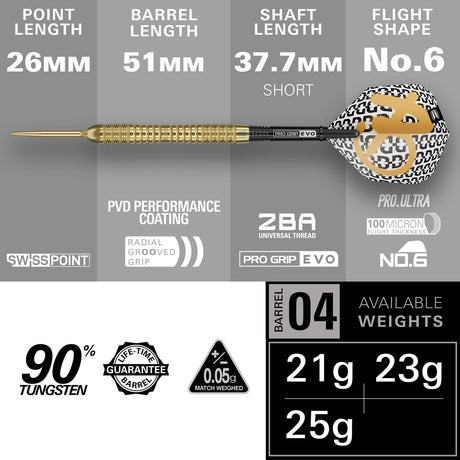 Target Bolide Envy 04 90% Tungsten SP Steel Tip Darts - view 2