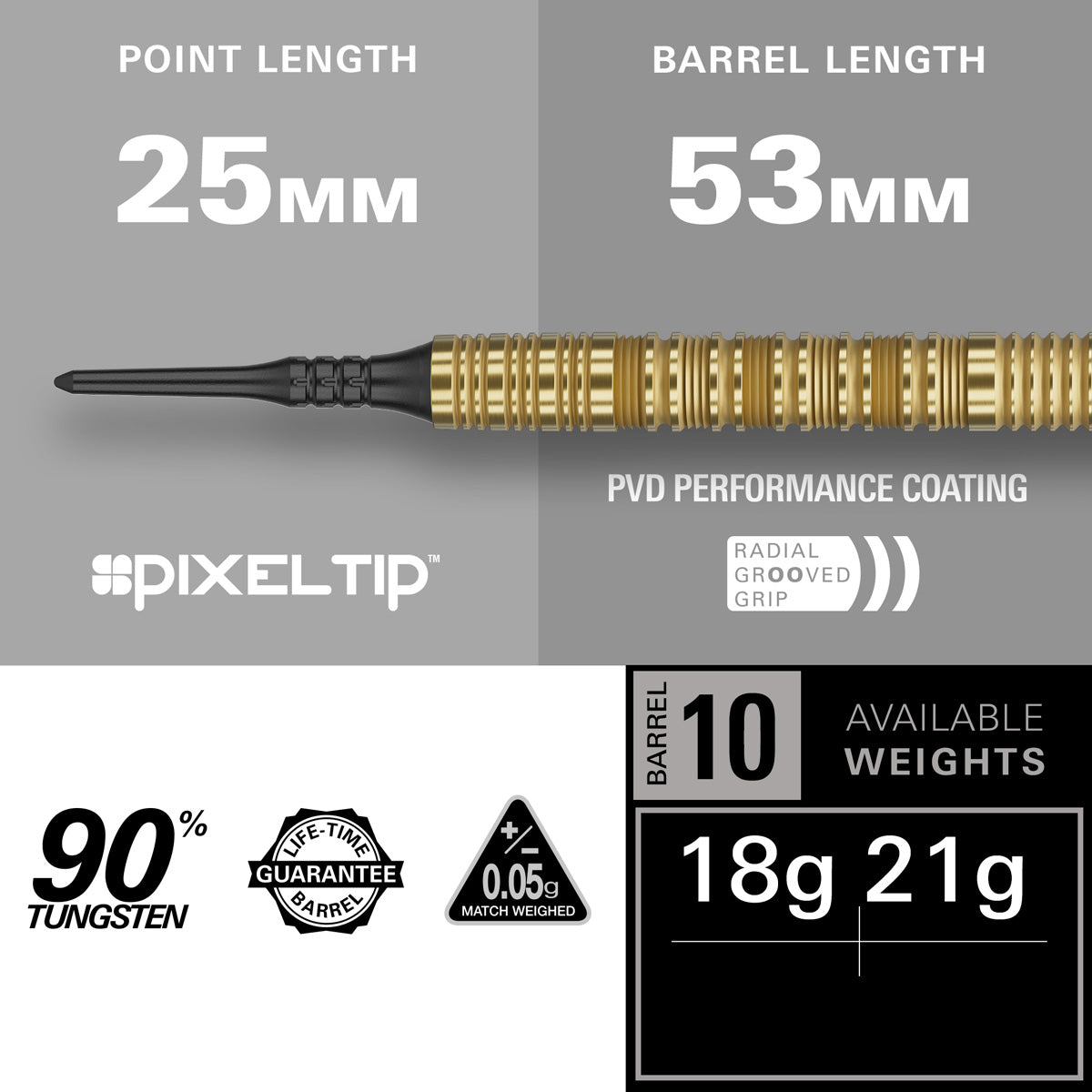 Target Bolide Envy 10 90% Tungsten Soft Tip Darts - view 2