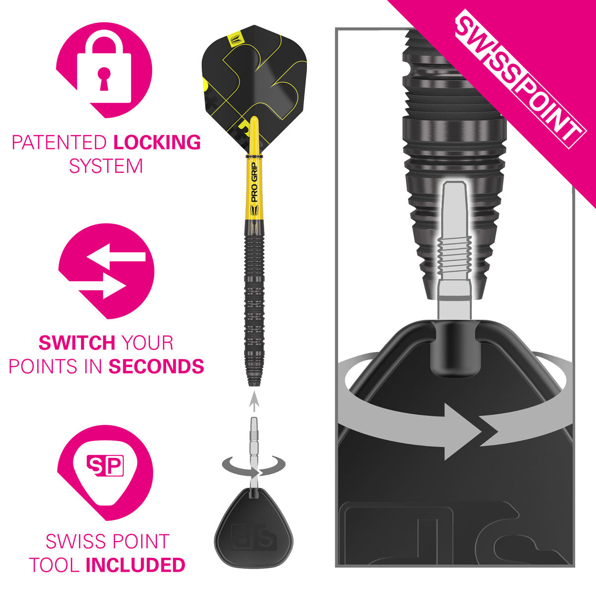 Bolide Void 01 90% Tungsten SP Steel Tip Darts by Target - view 5