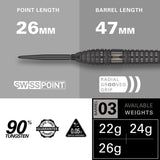 Bolide Void 03 90% Tungsten SP Steel Tip Darts by Target - view 3