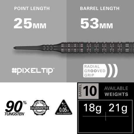 Bolide Void 10 90% Tungsten Soft Tip Darts by Target - view 3