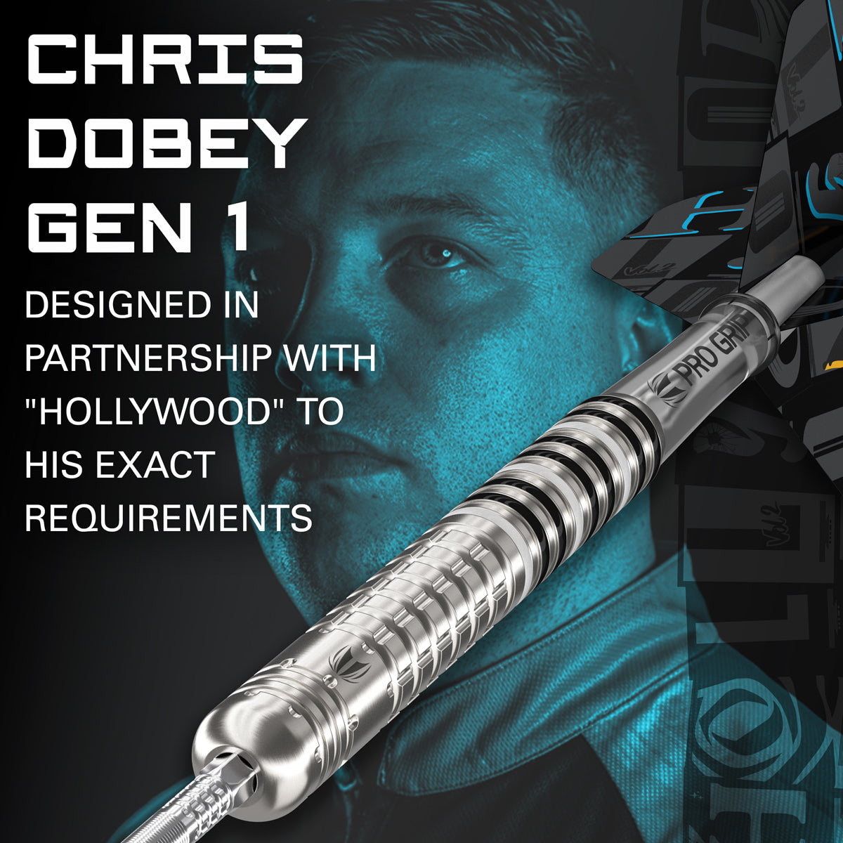 Chris Dobey G1 90% Tungsten SP Steel Tip Darts by Target - view 3