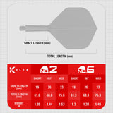 Target Printed Clear K-Flex Integrated Flights & Shafts No2