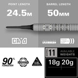 Target Cryo 11 90% Tungsten Soft Tip Darts - view 2