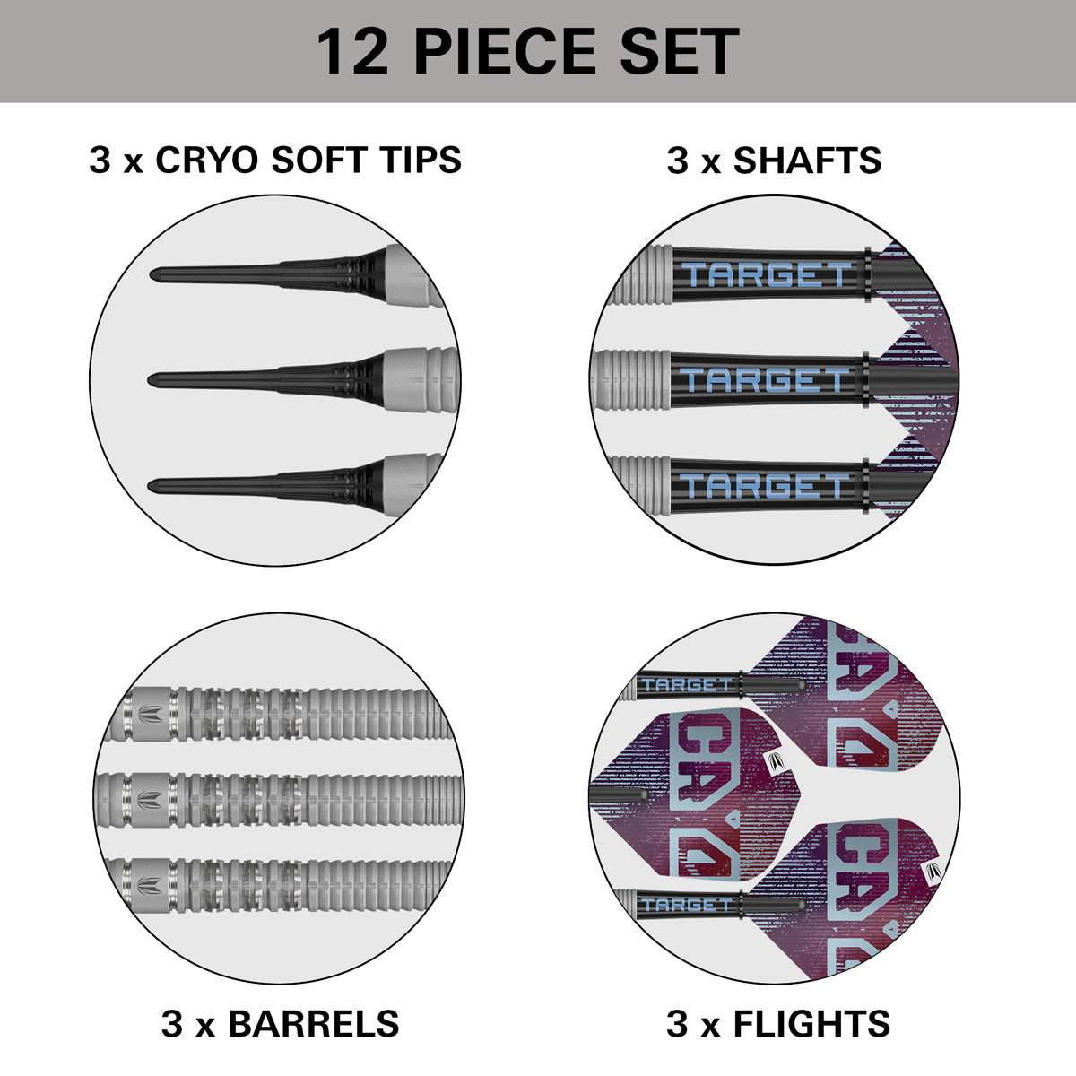 Target Cryo 11 90% Tungsten Soft Tip Darts - view 4