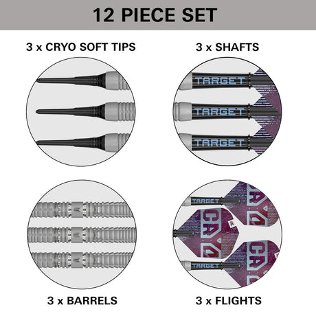 Target Cryo 12 90% Tungsten Soft Tip Darts - view 4