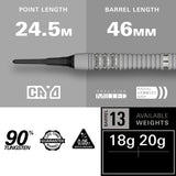 Target Cryo 13 90% Tungsten Soft Tip Darts - view 2