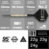 Target Dimitri Van den Bergh 95K 95% Tungsten SP Steel Tip Darts - view 4