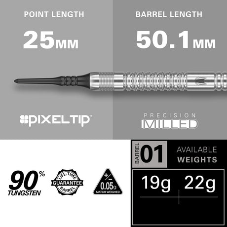 Dimitri van den Bergh G2 90% Tungsten Soft Tip Darts by Target - view 3