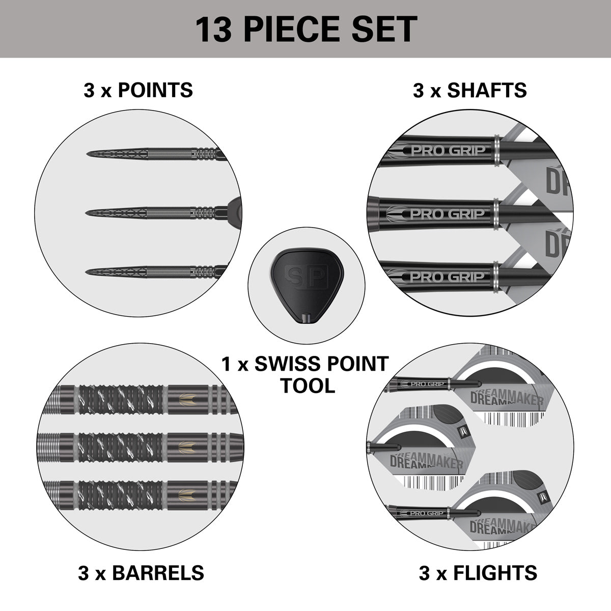 Dimitri Van Den Bergh x Echo 90% Tungsten SP Steel Tip Darts by Target - view 6