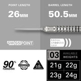 Exo 03 90% Tungsten SP Steel Tip Darts by Target - view 3