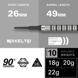 Exo 10 90% Tungsten Soft Tip Darts by Target - view 3