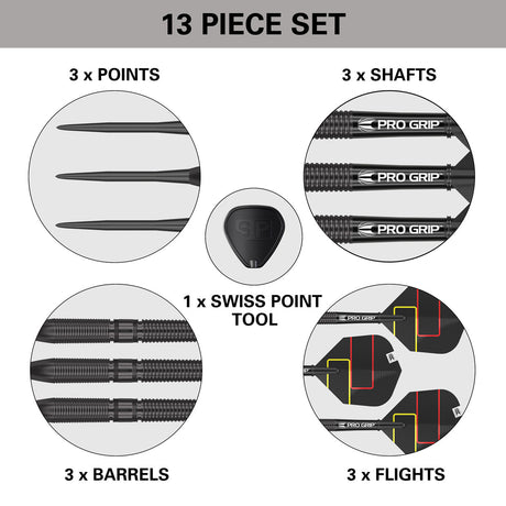 Gabriel Clemens Black 90% Tungsten Steel Tip Darts by Target - view 6
