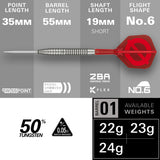 Target Group O 02 Swiss Point 50% Tungsten Steel Tip Darts