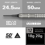 Target Group O 12 50% Tungsten Soft Tip Darts