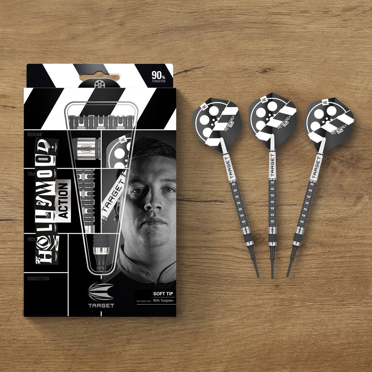Hollywood Action 90% Tungsten Soft Tip Darts by Target - view 7