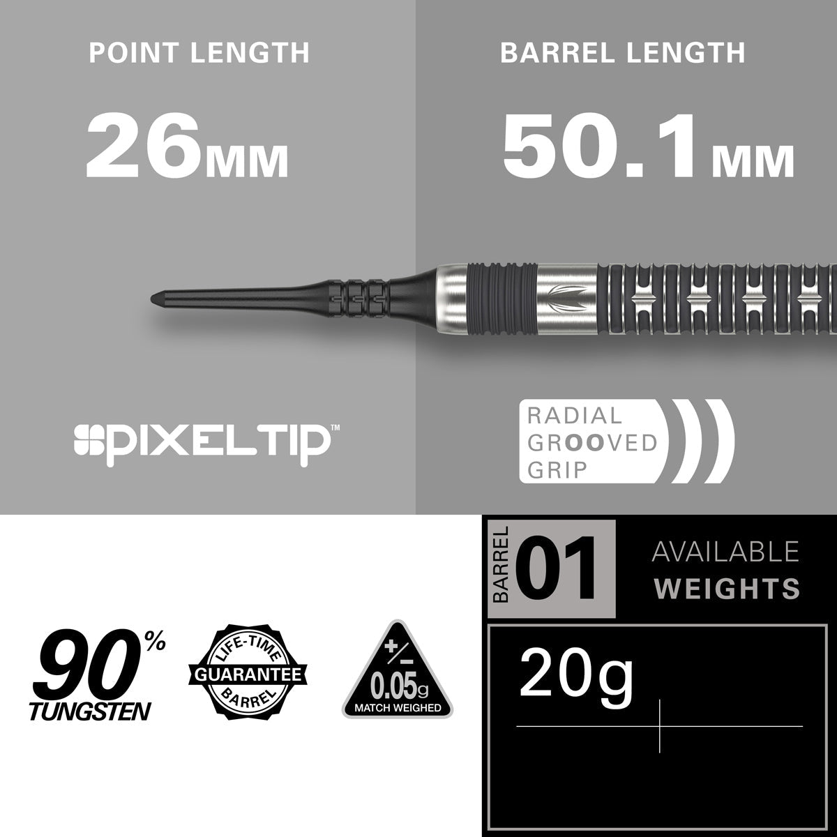Hollywood Action 90% Tungsten Soft Tip Darts by Target - view 4
