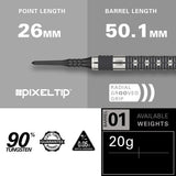 Hollywood Action 90% Tungsten Soft Tip Darts by Target - view 4